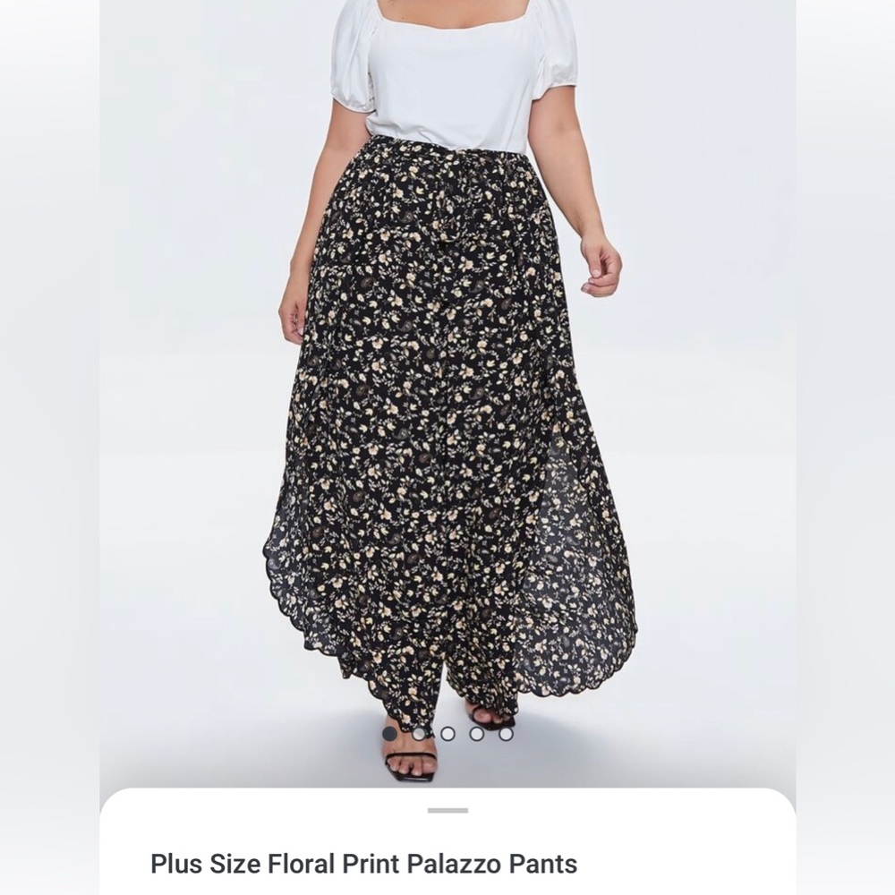 F21 Plus size floral palazzo pants